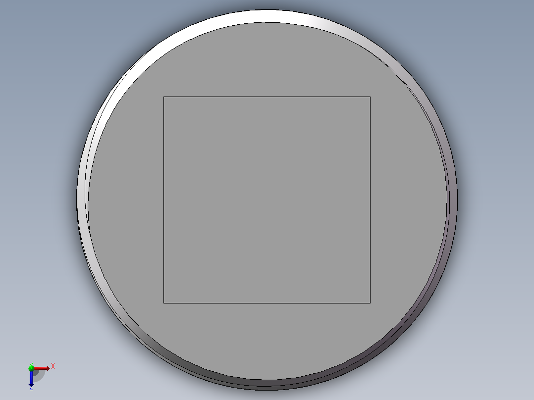四角塞头 DN20俯视图