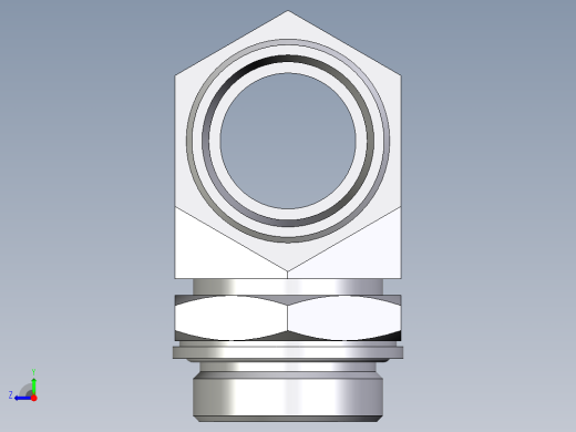 卡套式工业通用硬管接头EO_Adjustable_locknut_branch_tee_TEE35LMOMDCF右视缩略图