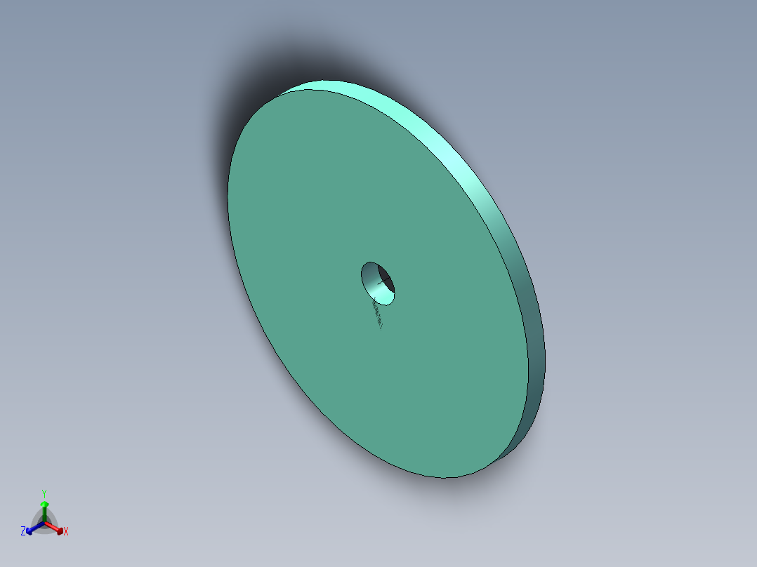 间隙轮工作盘底盘正等轴测图