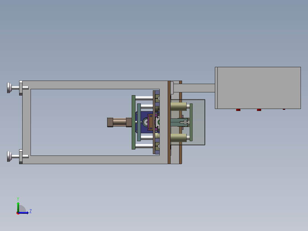 中子拔出机（sw18可编辑+cad）左视图