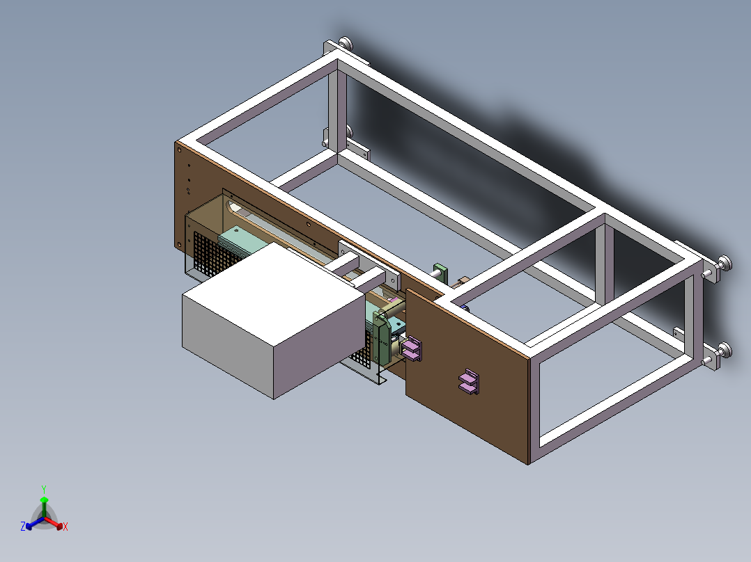 中子拔出机（sw18可编辑+cad）正等轴测图