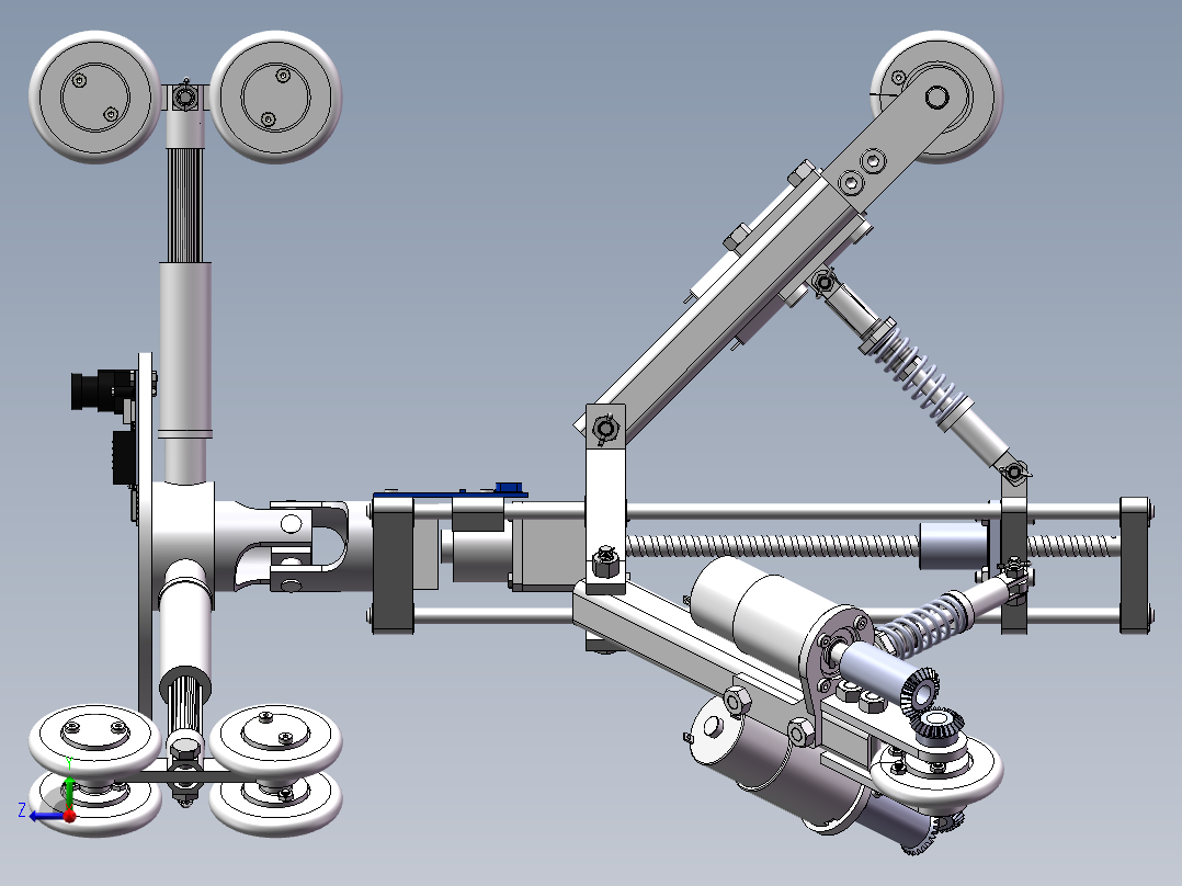 管道机器人sw22可编辑右视图