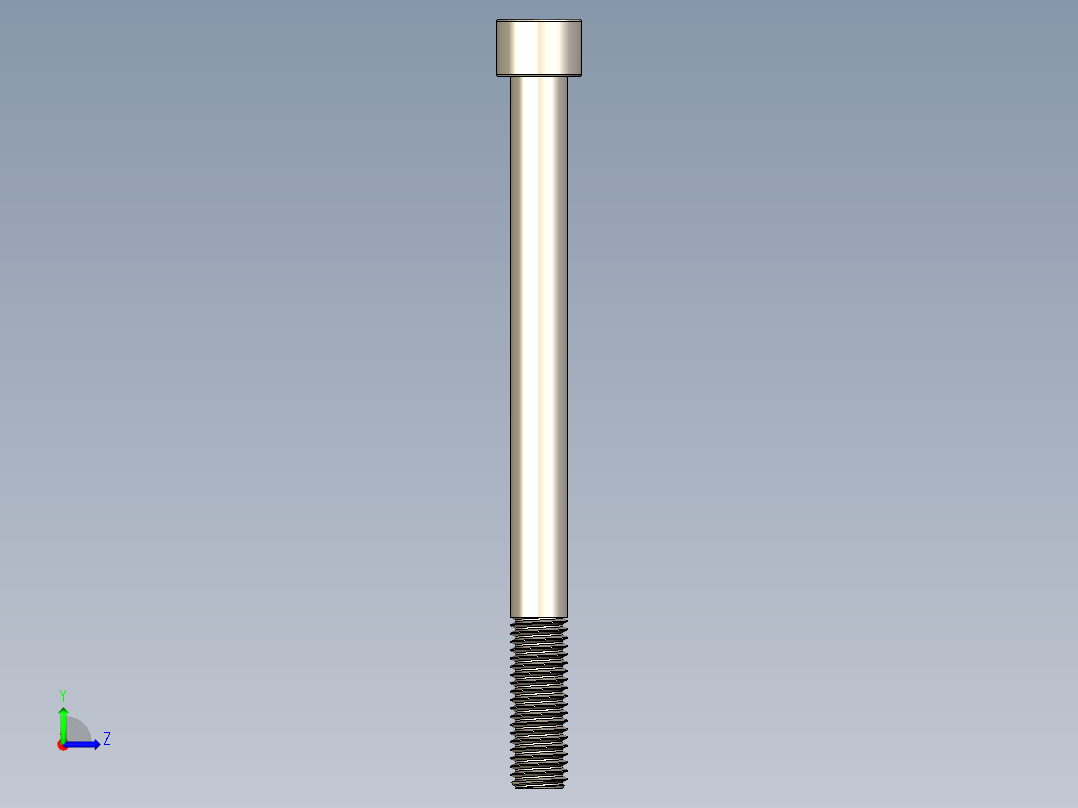 Screw_DIN_912_M12x150_A2.STEP公制内六角螺钉左视图