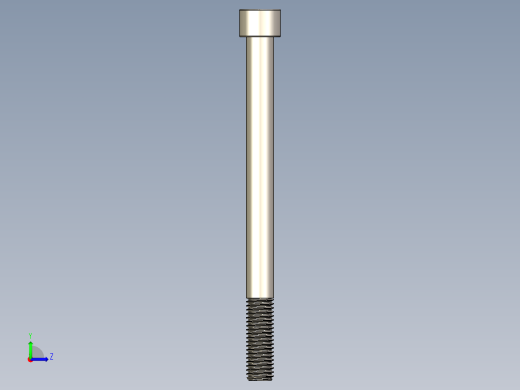 Screw_DIN_912_M12x150_A2.STEP公制内六角螺钉左视缩略图