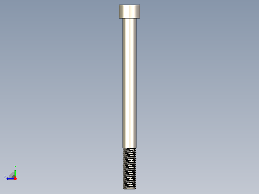 Screw_DIN_912_M12x150_A2.STEP公制内六角螺钉右视图