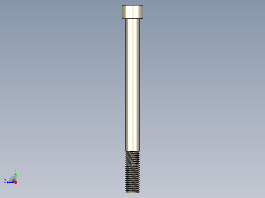 Screw_DIN_912_M12x150_A2.STEP公制内六角螺钉右视缩略图