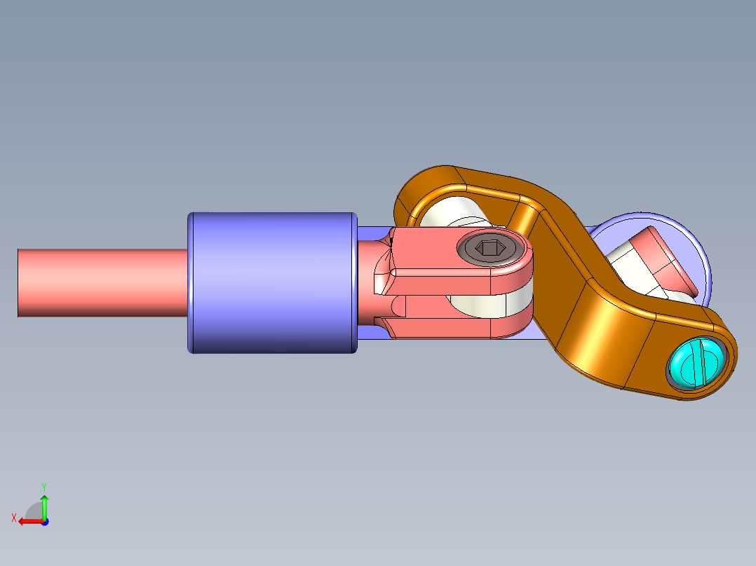 90度转位机构后视图