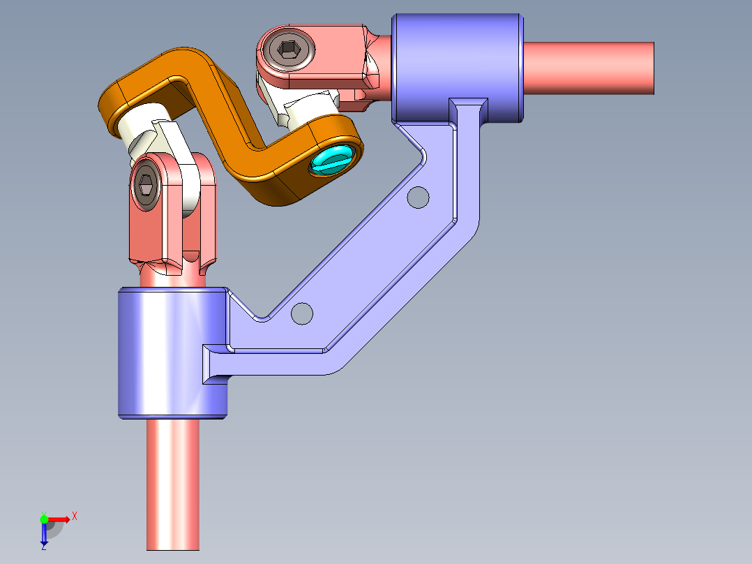 90度转位机构俯视图