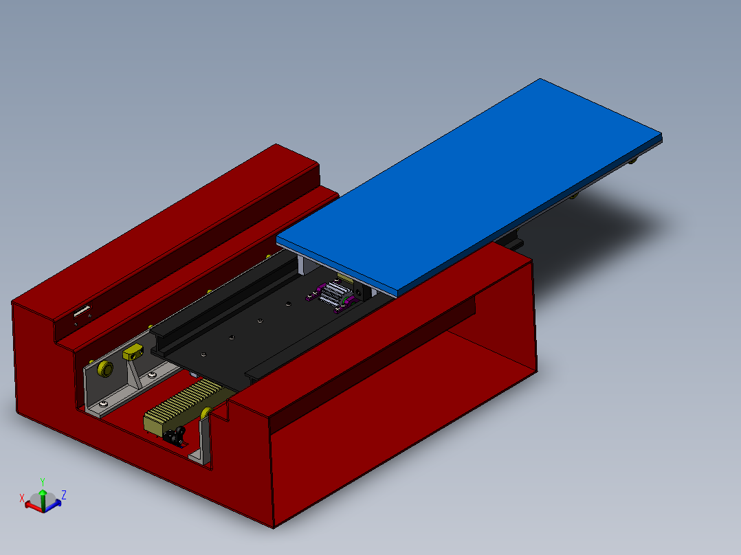 齿轮齿条式伸缩运动载货台