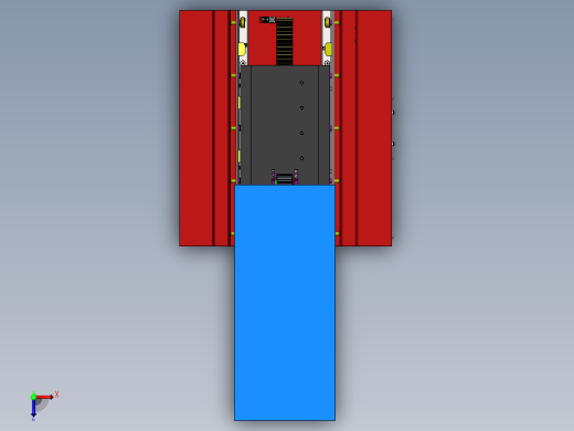 齿轮齿条式伸缩运动载货台俯视缩略图