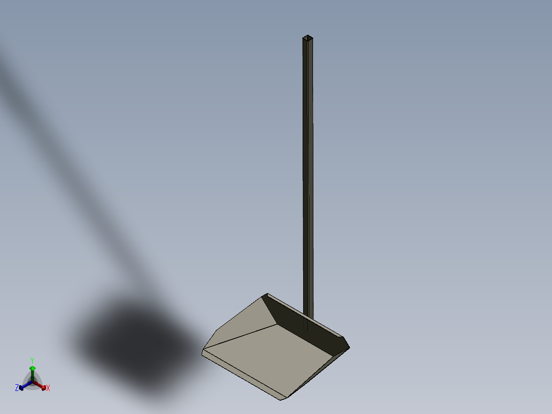 不锈钢簸箕正等轴测图