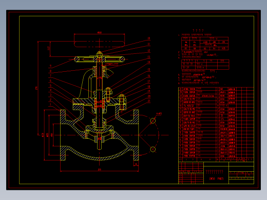 法兰铸铁直通截止阀