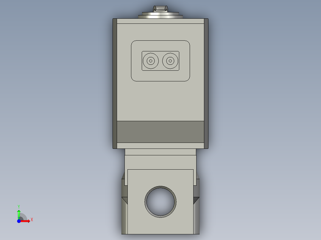 2S03006BI-两位两通电磁阀-G1-8-亚德客前视图