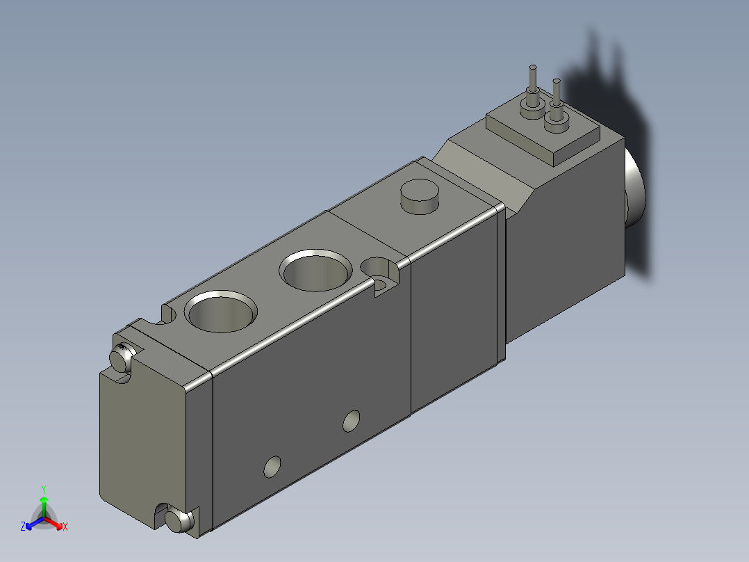 4V21008BI-电磁阀-DC24V-G1-4-亚德客主视图