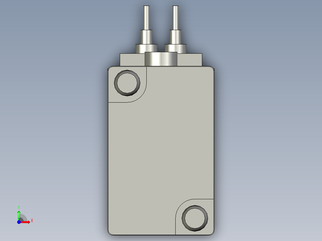 4V21008BI-电磁阀-DC24V-G1-4-亚德客前视图