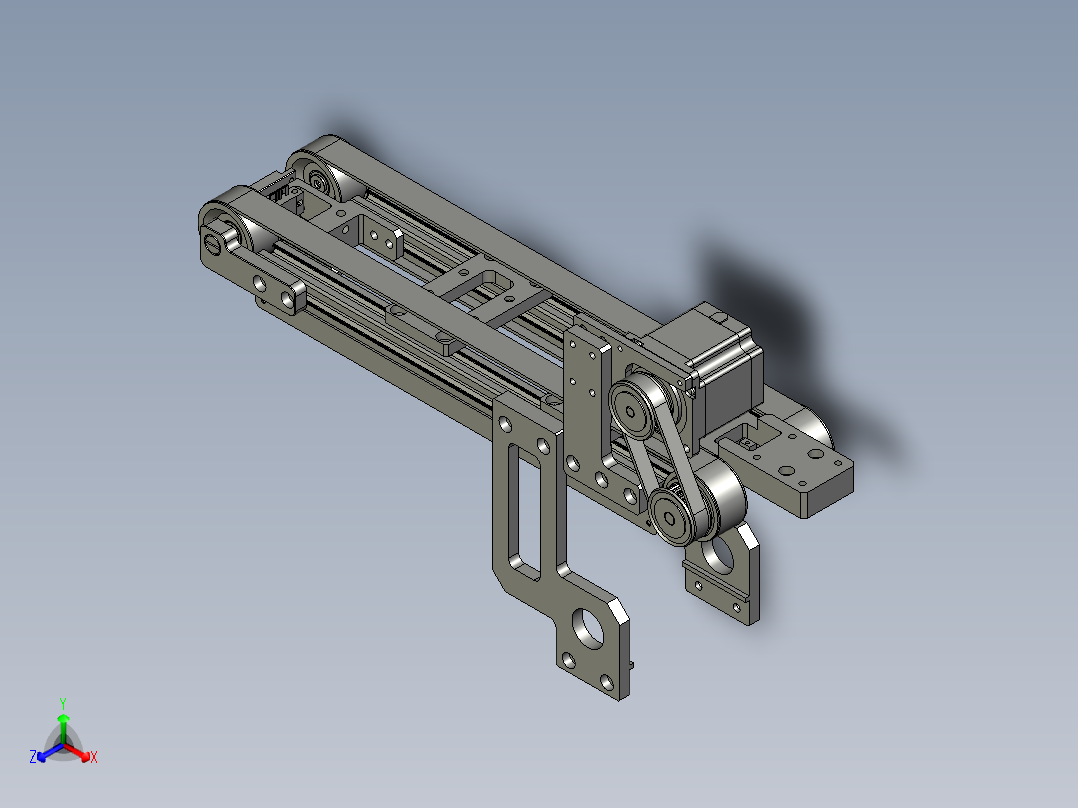 F01AE00021-D81000出盒皮带线1正等轴测图