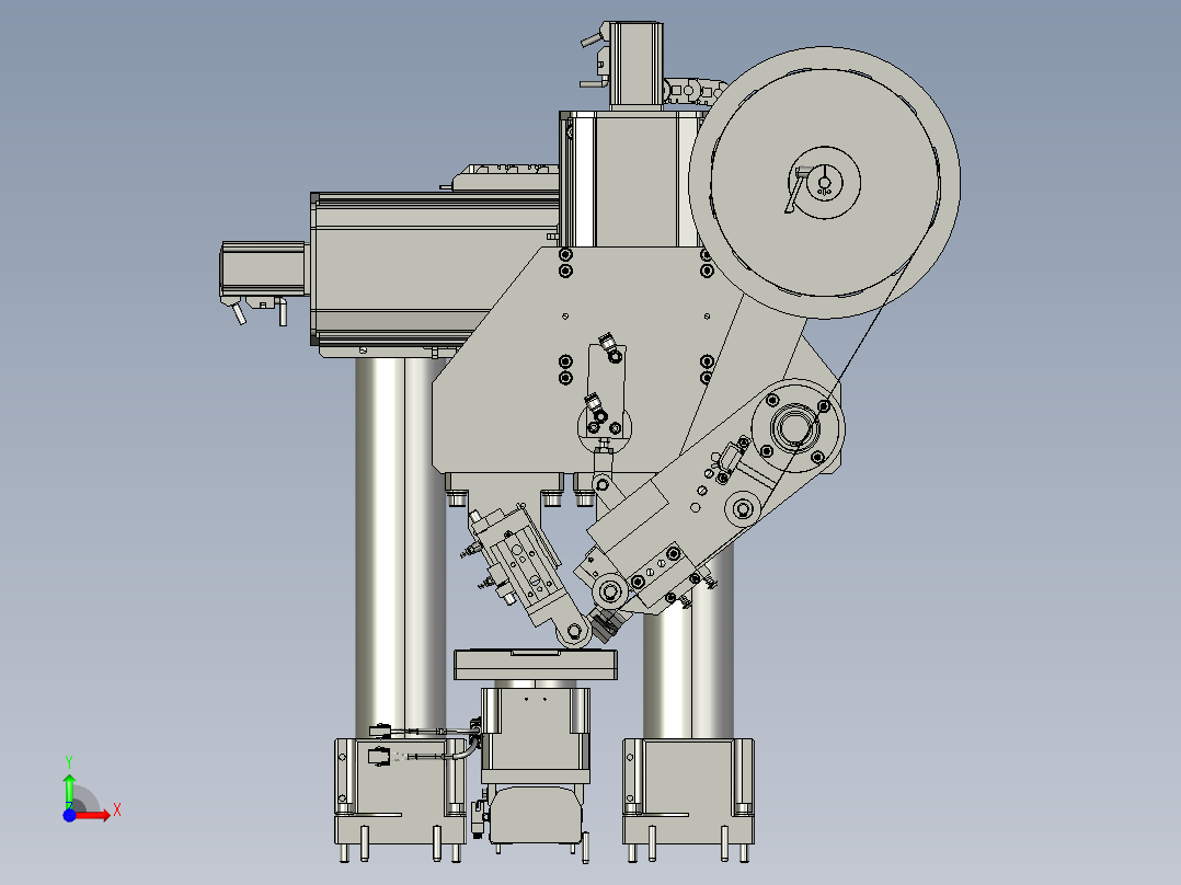 自动贴胶带机构5前视图