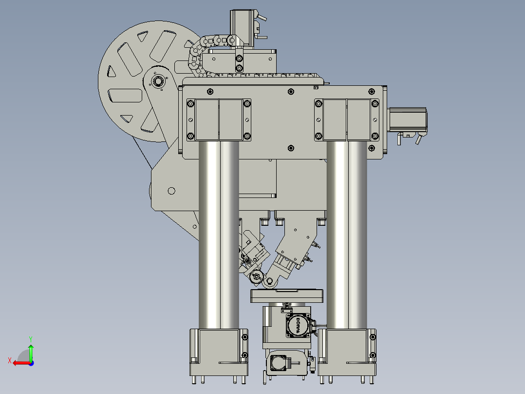 自动贴胶带机构5后视图