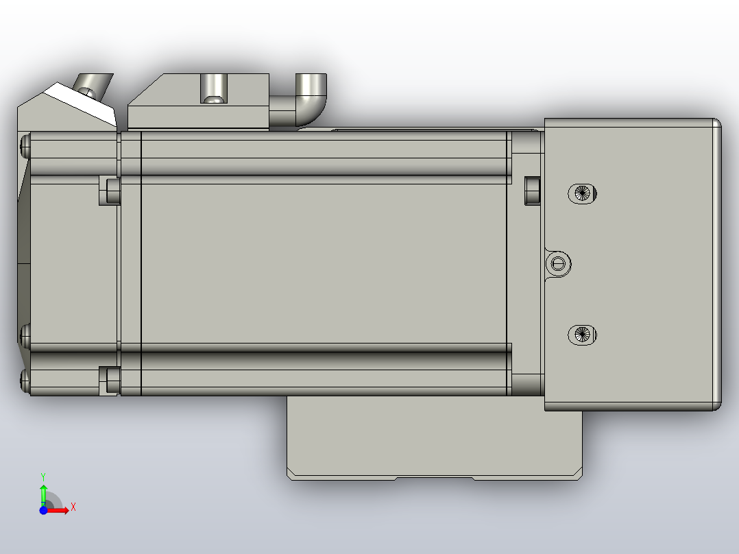 皮带直线轴半封闭可选导轨TPA-HNB-65S-90-L150-MR-Y-P10-N3前视图