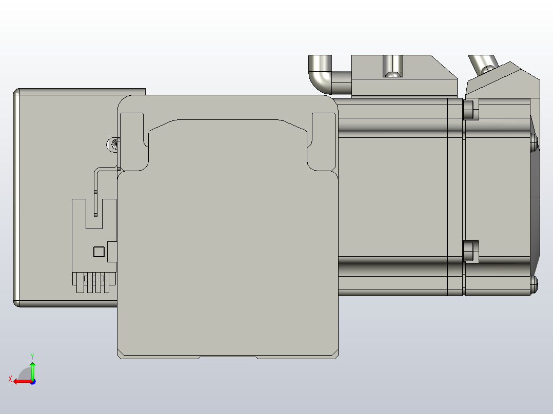 皮带直线轴半封闭可选导轨TPA-HNB-65S-90-L150-MR-Y-P10-N3后视图