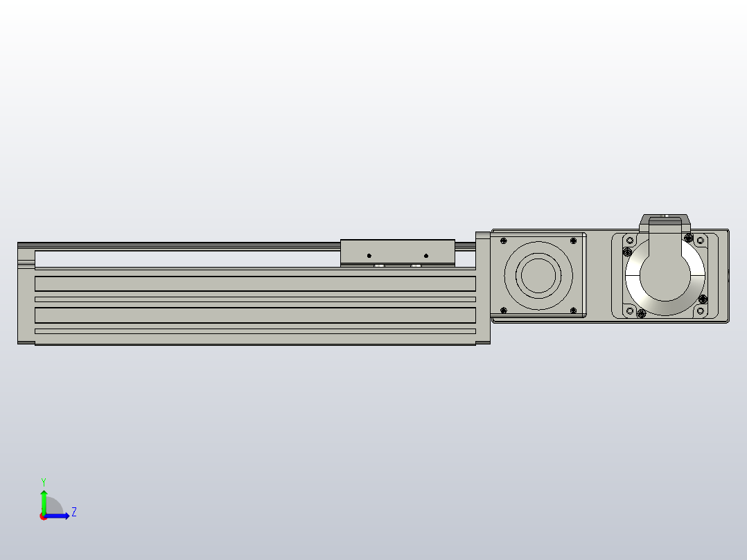 皮带直线轴半封闭可选导轨TPA-HNB-65S-90-L150-MR-Y-P10-N3左视图