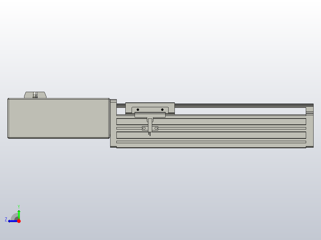 皮带直线轴半封闭可选导轨TPA-HNB-65S-90-L150-MR-Y-P10-N3右视图