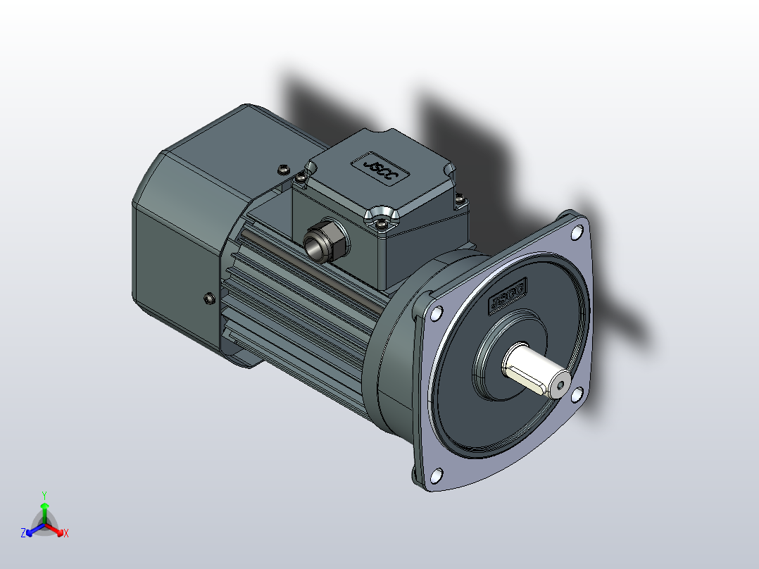变频减速电机f370v01-L主视图
