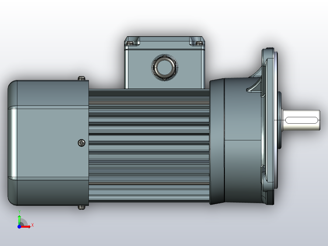变频减速电机f370v01-L前视图