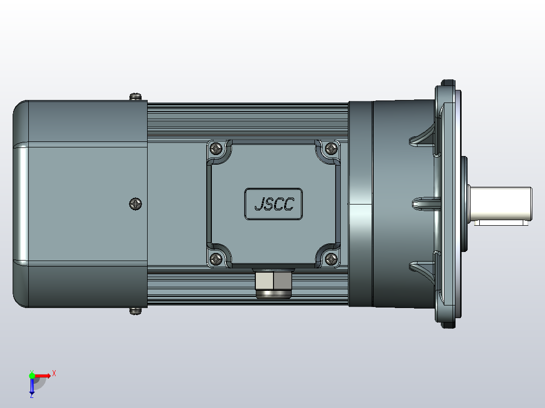 变频减速电机f370v01-L俯视图