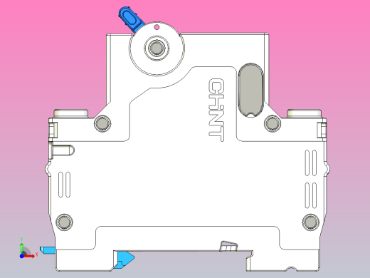 NXB-63T 1P小型断路器三维模型202404前视缩略图