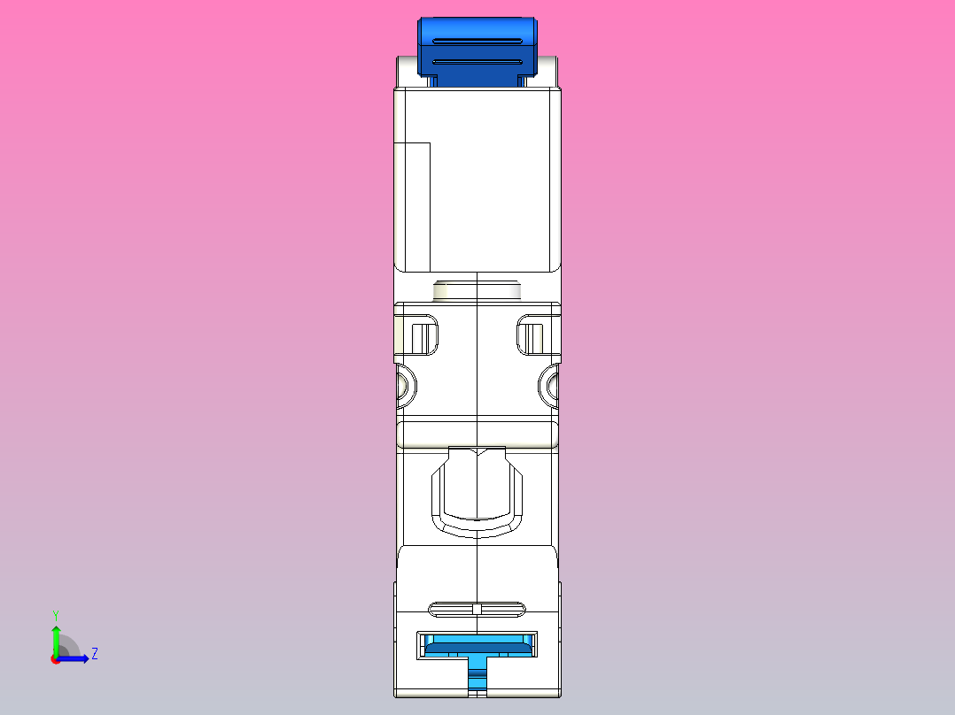 NXB-63T 1P小型断路器三维模型202404左视图