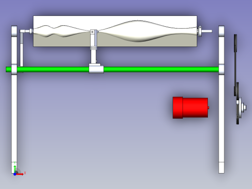 仿型车床机构模型3D图纸前视缩略图