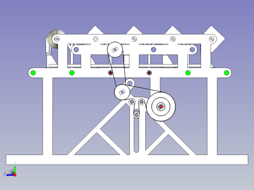 仿型车床机构模型3D图纸右视图