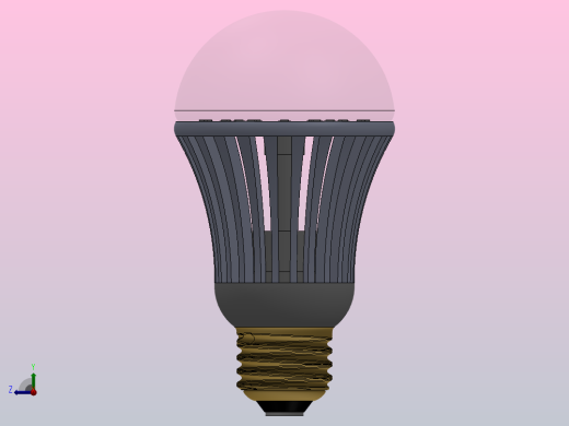 LED灯泡模型右视缩略图