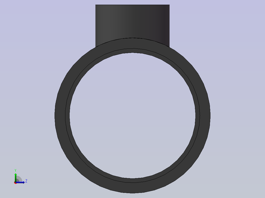 RTee_DN150_65_U-PVC左视图