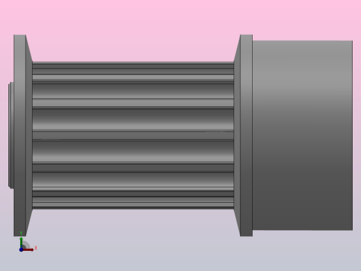 大凸缘型小凸缘型半圆弧形齿同步带轮H3M型_SH3MCC-14-15-dc6-A前视缩略图