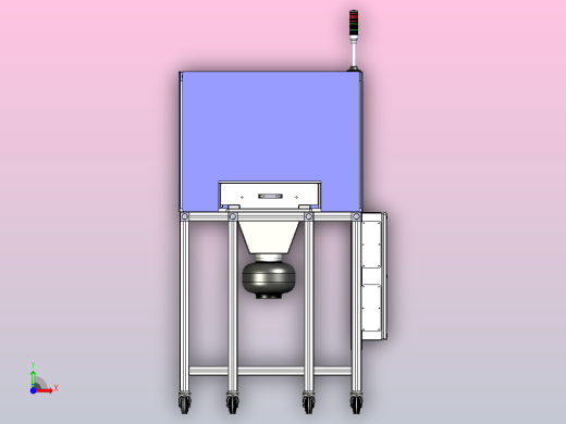 干燥机设备3D模型前视缩略图