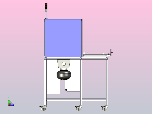 干燥机设备3D模型左视缩略图