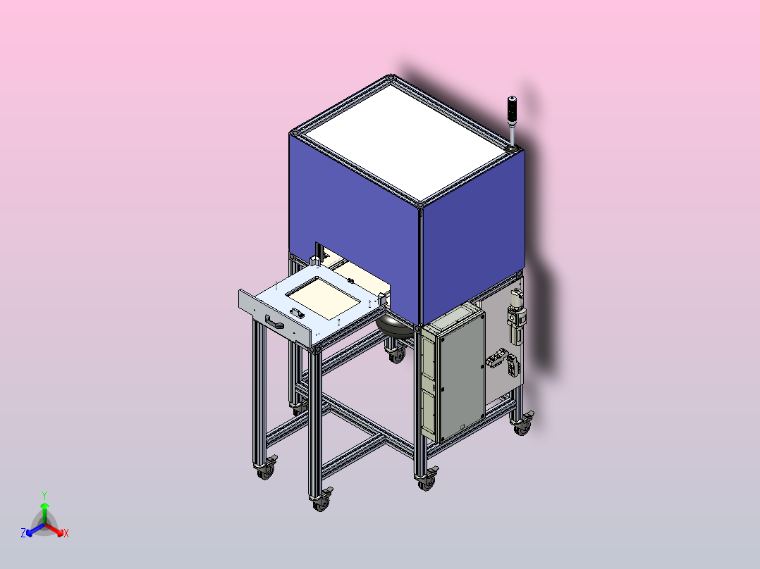 干燥机设备3D模型正等轴测图