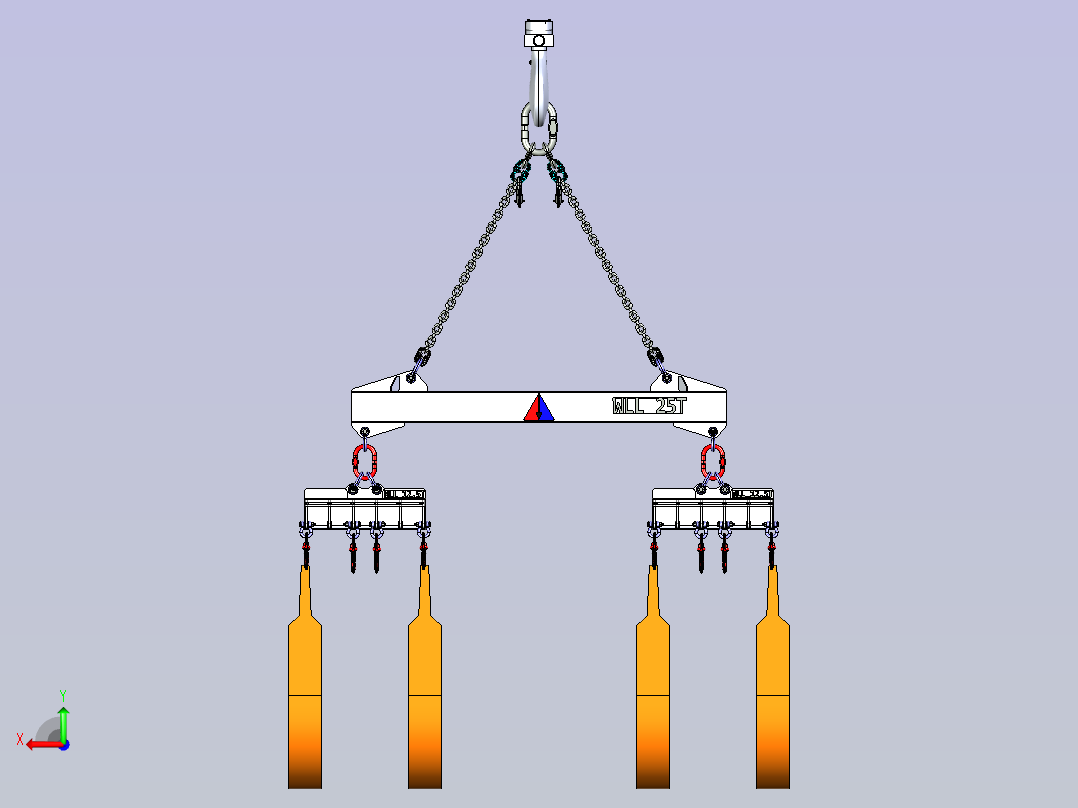 准确的 lifting beam 25T后视图