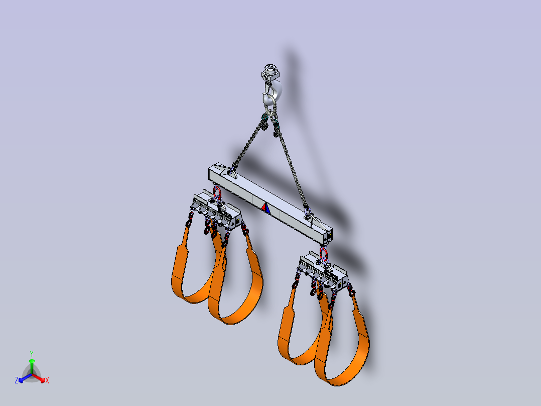 准确的 lifting beam 25T正等轴测图