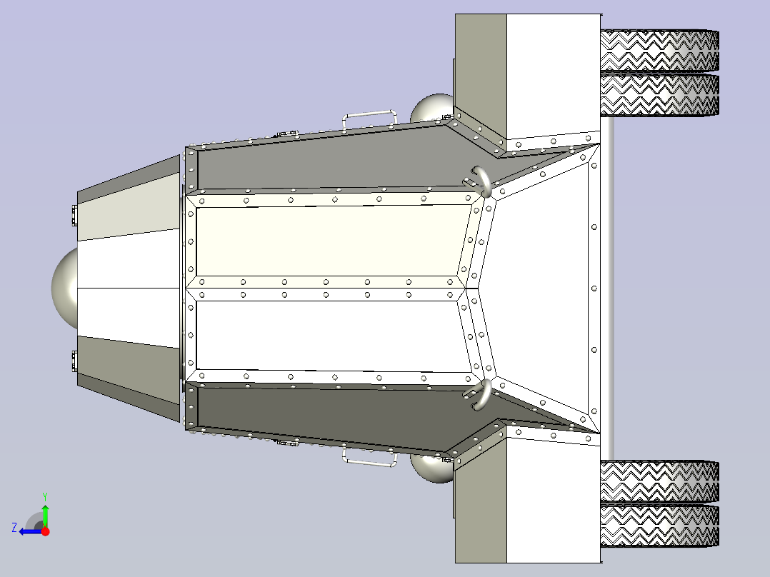 装甲车造型3D图纸右视图