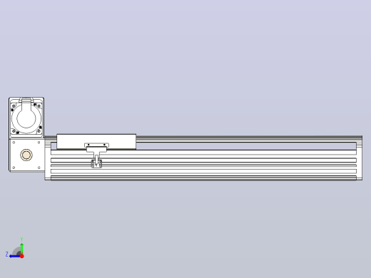 皮带直线轴半封闭可选导轨TPA-HNB-202D-140-L450-LU-C-P75-N3右视缩略图