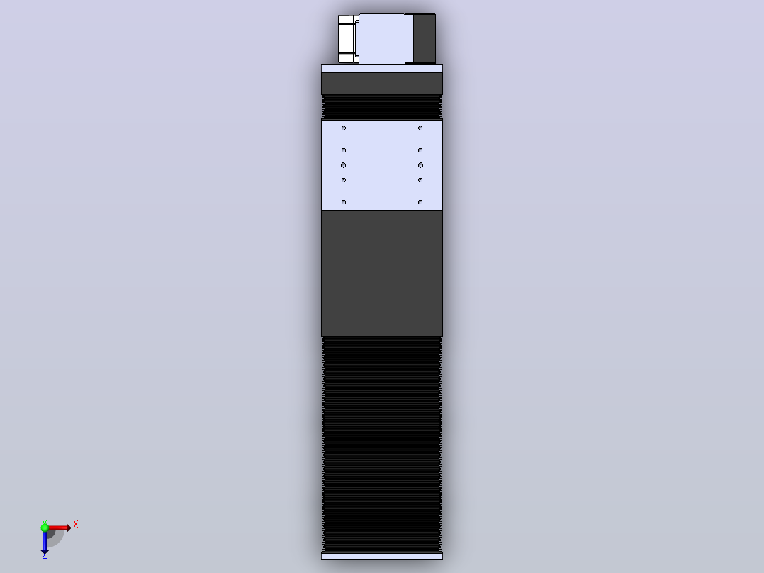 直线模组DMBF170-RDCR（电机右下折）[DMBF170-L45S500-DT750-A2U-RDCR]俯视图