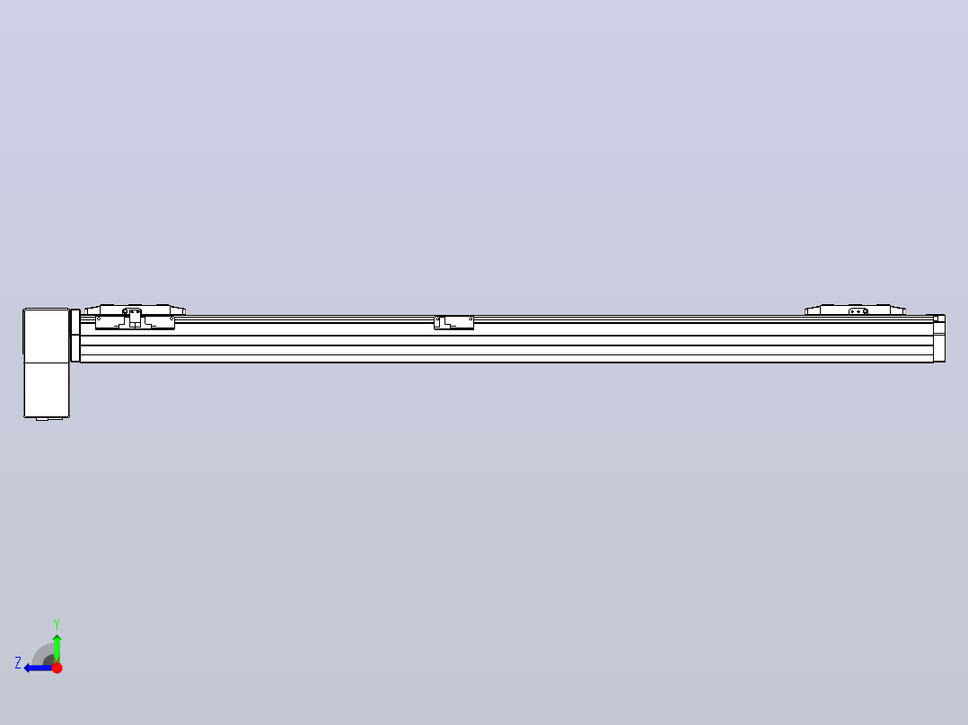 皮带直线轴双滑块型TPA-GCBS-80-P60-L400-RP-M20-N3右视图