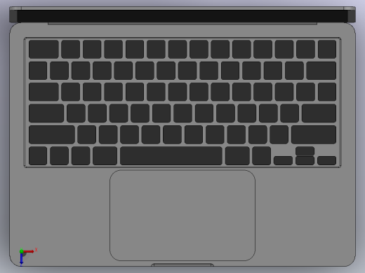 macbook air 2022 m2可打开12俯视缩略图