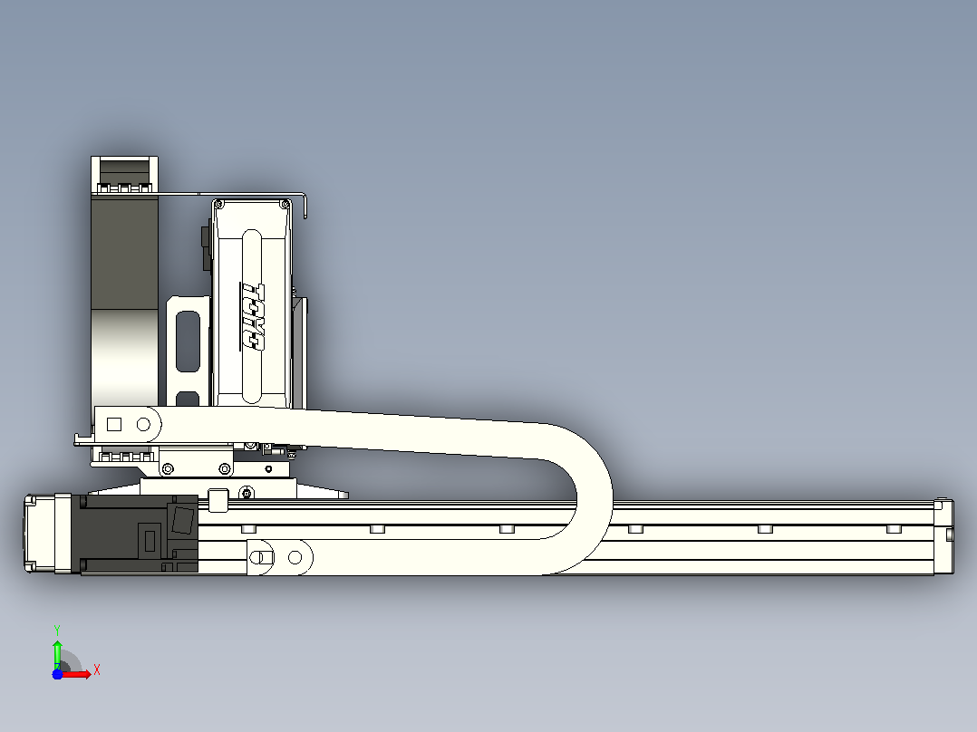 XYGT440-A1-A-450-250-M-C-001负载3-57KG 丝杆模组 XY悬臂组合 XYGT440-A1 替换台湾TOYO东佑达滑台直线模组前视图