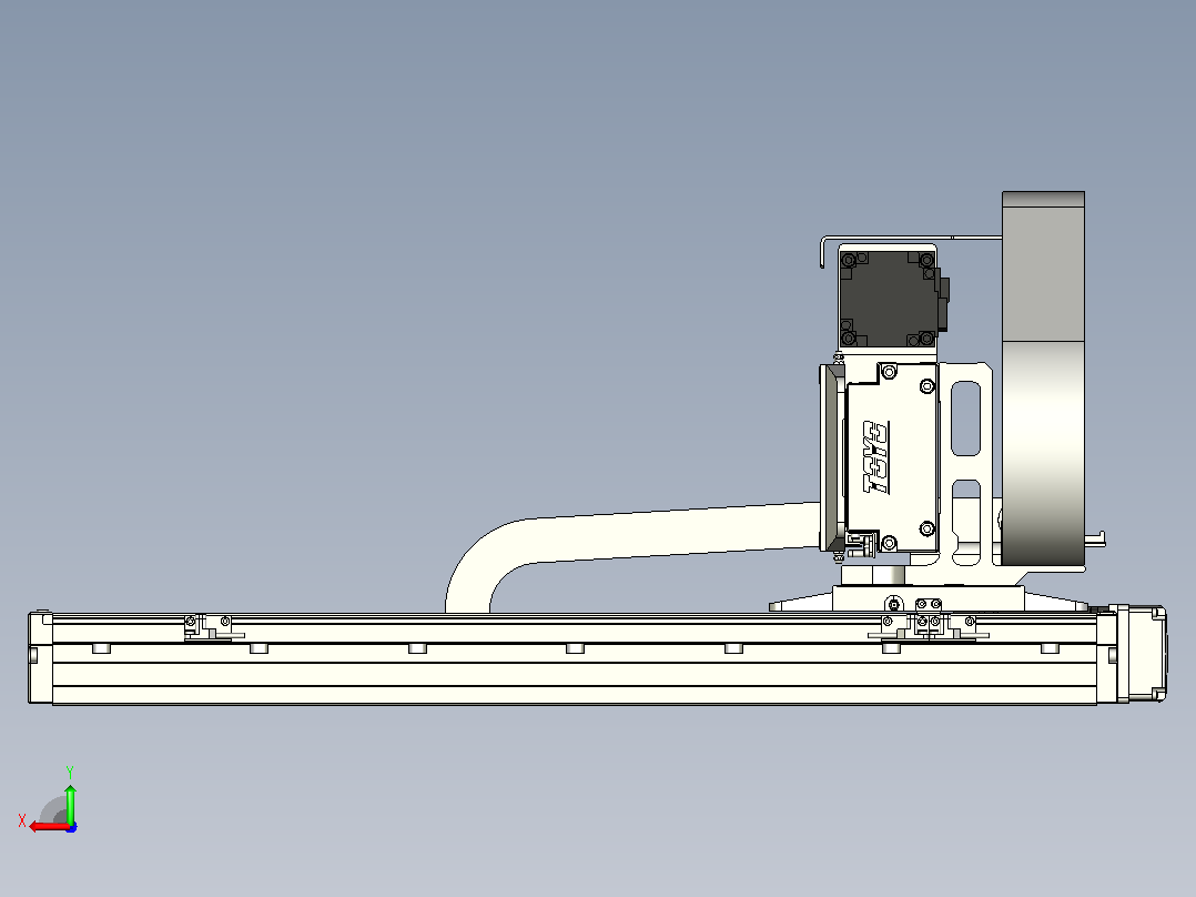 XYGT440-A1-A-450-250-M-C-001负载3-57KG 丝杆模组 XY悬臂组合 XYGT440-A1 替换台湾TOYO东佑达滑台直线模组后视图