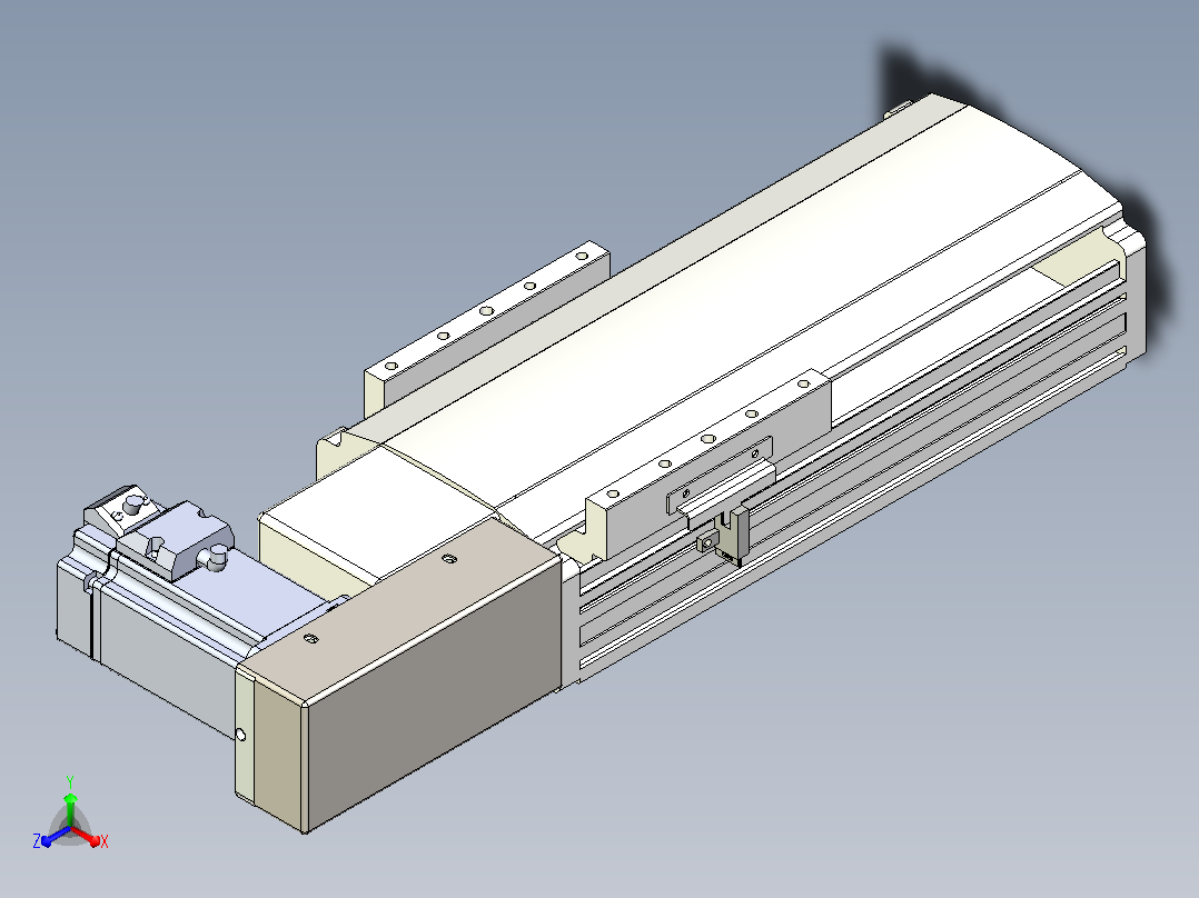 皮带直线轴半封闭可选导轨TPA-HNB-140D-120-L100-MR-Y-P40-N3主视图