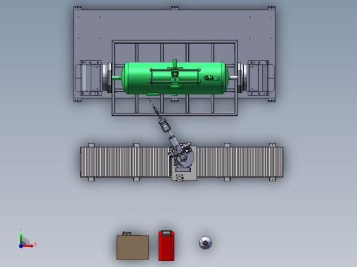 气罐的焊接变位机与机械手模拟前视缩略图